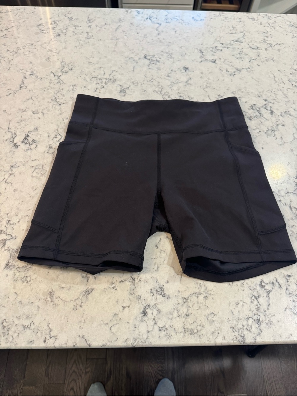 Lululemon Invigorate High-Rise Short 
6” Size 10 Black Side Pockets Drawstring